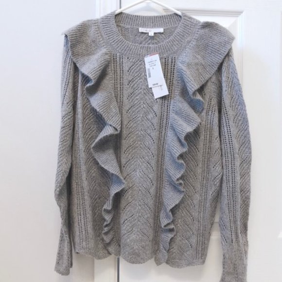NEW Cleo Grey Knit Sweater Crewneck  (Size L) - Picture 2 of 3